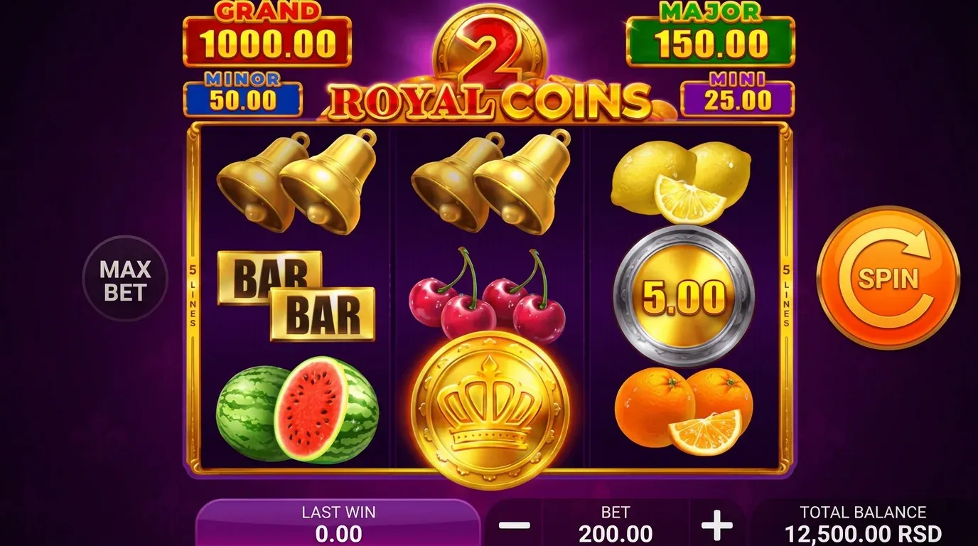 Royal Coins 2 Hold and Win sr RS play